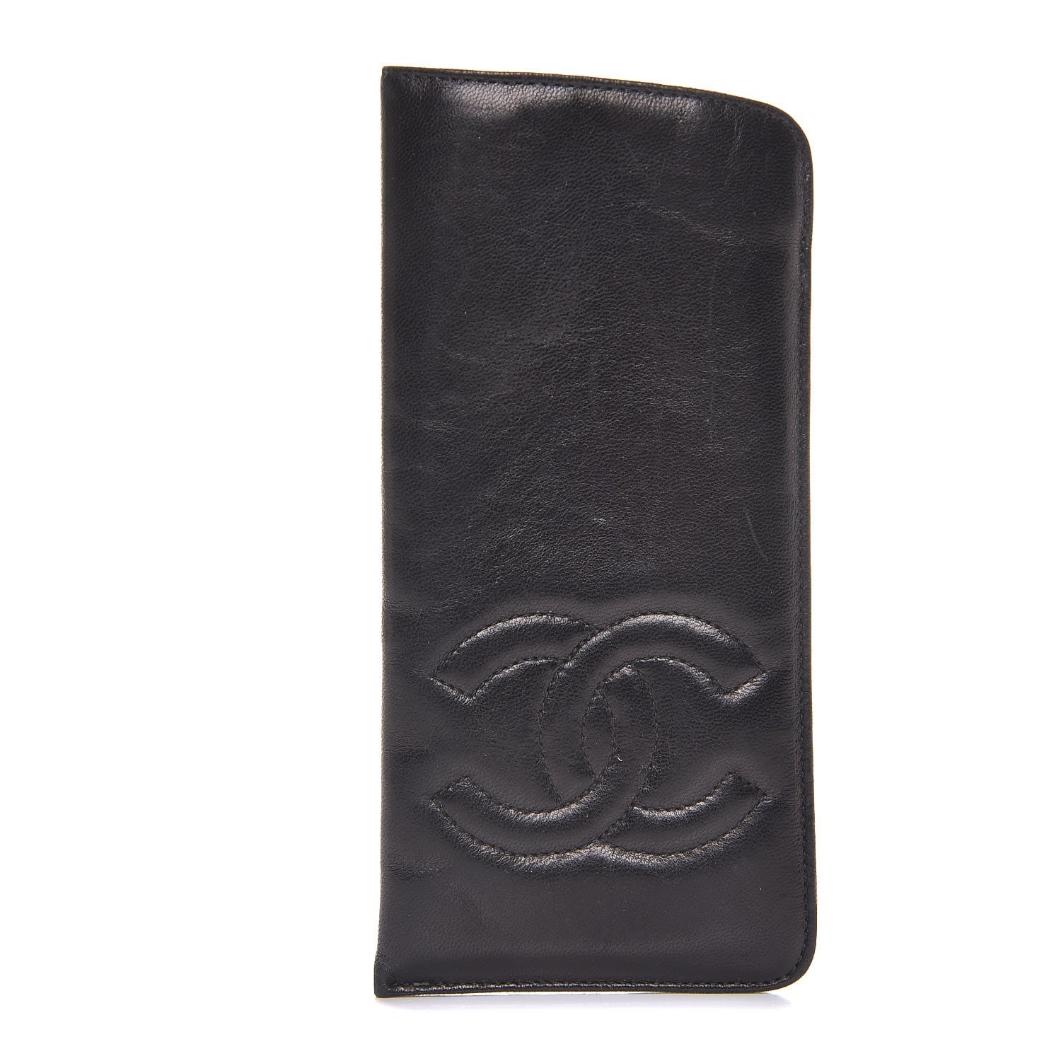 Chanel Lambskin CC Sunglasses Case Black 1 of 9
