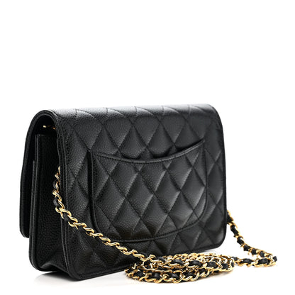 Chanel Caviar Quilted Wallet on Chain WOC Black 2 of 11