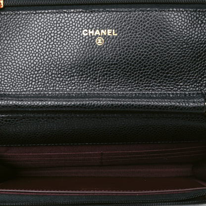Chanel Caviar Quilted Wallet On Chain WOC Black 4 of 4