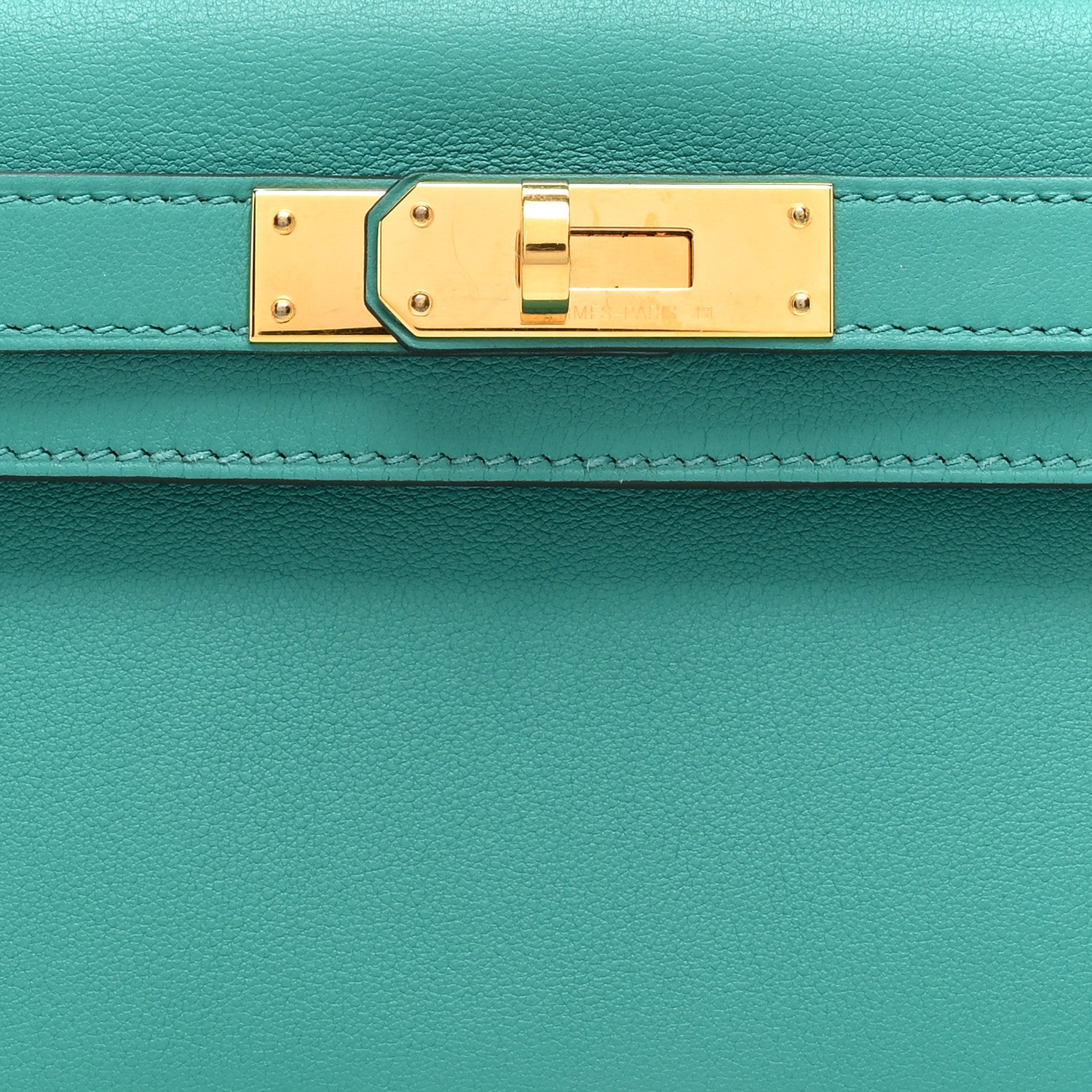 Hermes Swift Kelly Cut Clutch Pochette Vert Verone 8 of 11
