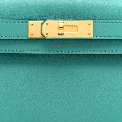 Hermes Swift Kelly Cut Clutch Pochette Vert Verone 8 of 11