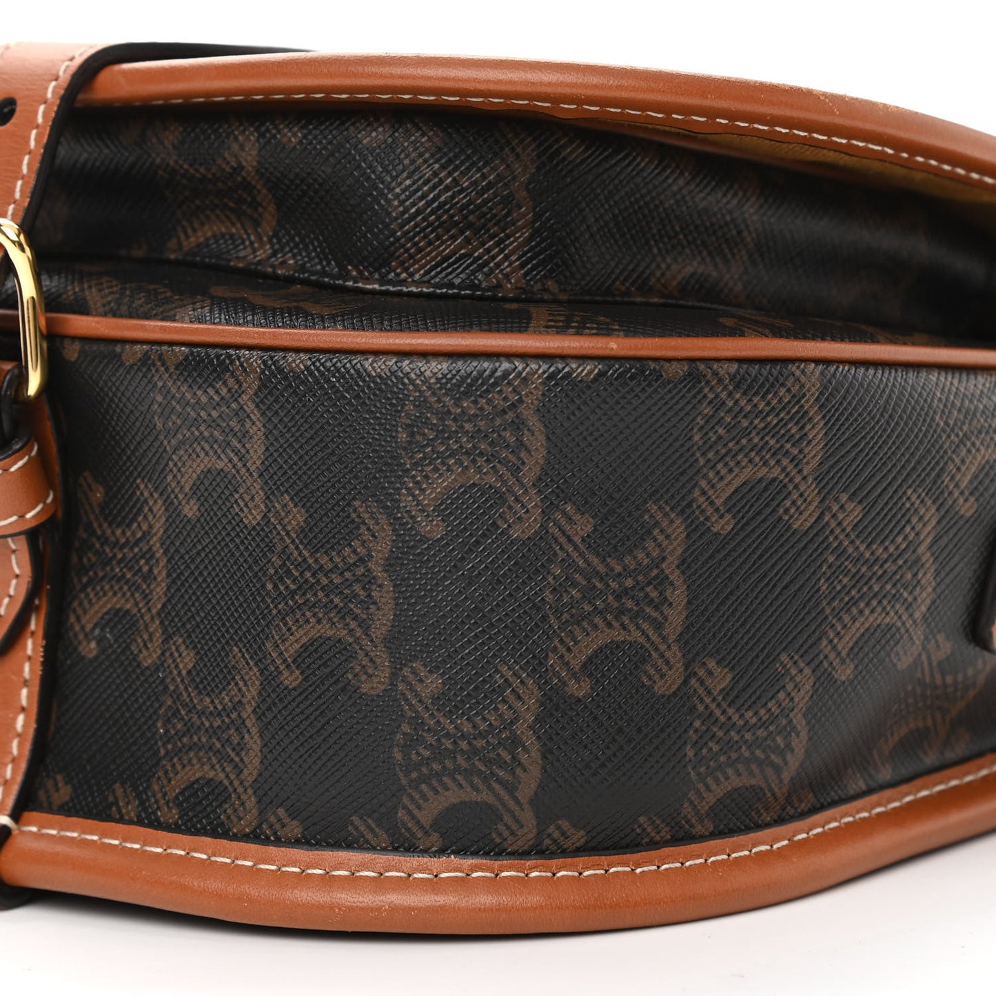 Triomphe Canvas Medium Folco Bag Tan