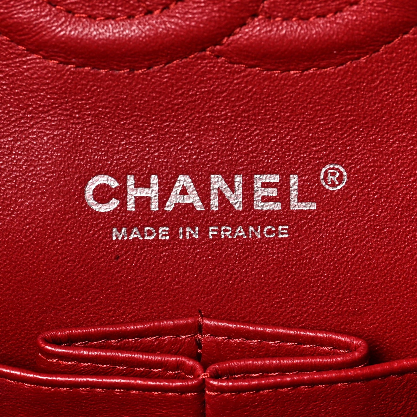 Caviar Quilted Medium Double Flap Red