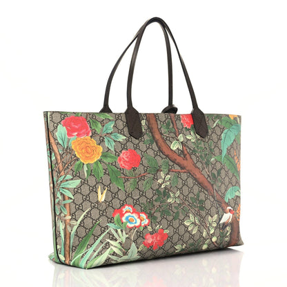 Gucci GG Supreme Monogram Tian Large Shopping Tote Beige Multicolor New Acero 3 of 14