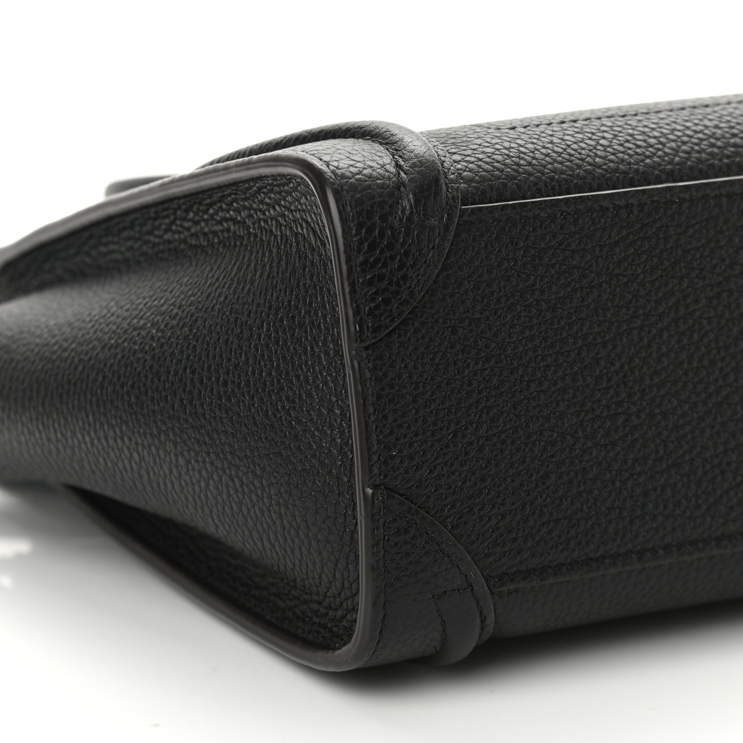 Drummed Calfskin Nano Luggage Black