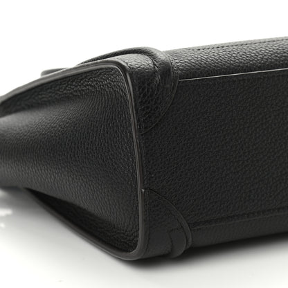 Celine Drummed Calfskin Nano Luggage Black 8 of 10