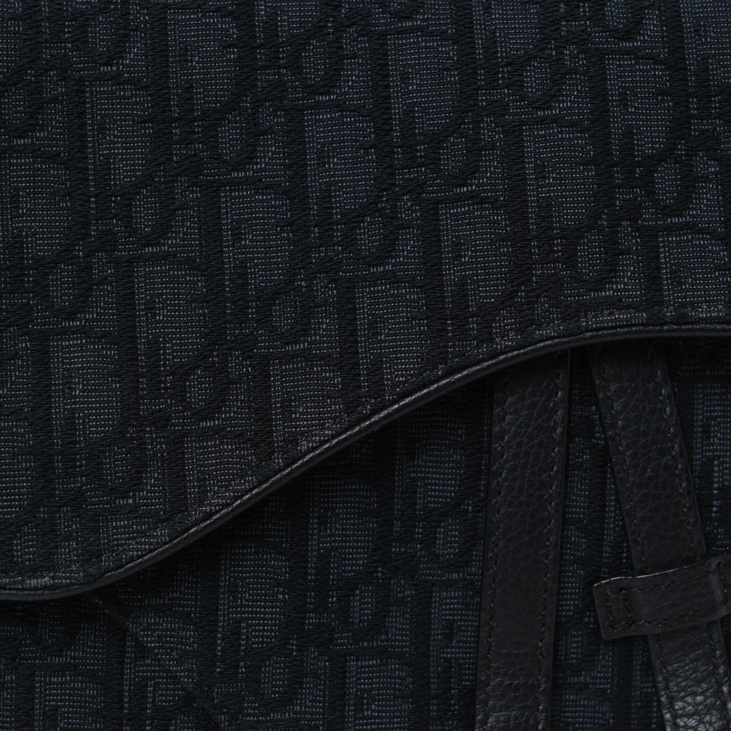 Oblique Mens Saddle Bag Black Blue