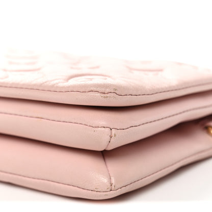 Louis Vuitton Lambskin Embossed Monogram Pochette Coussin Rose 9 of 10