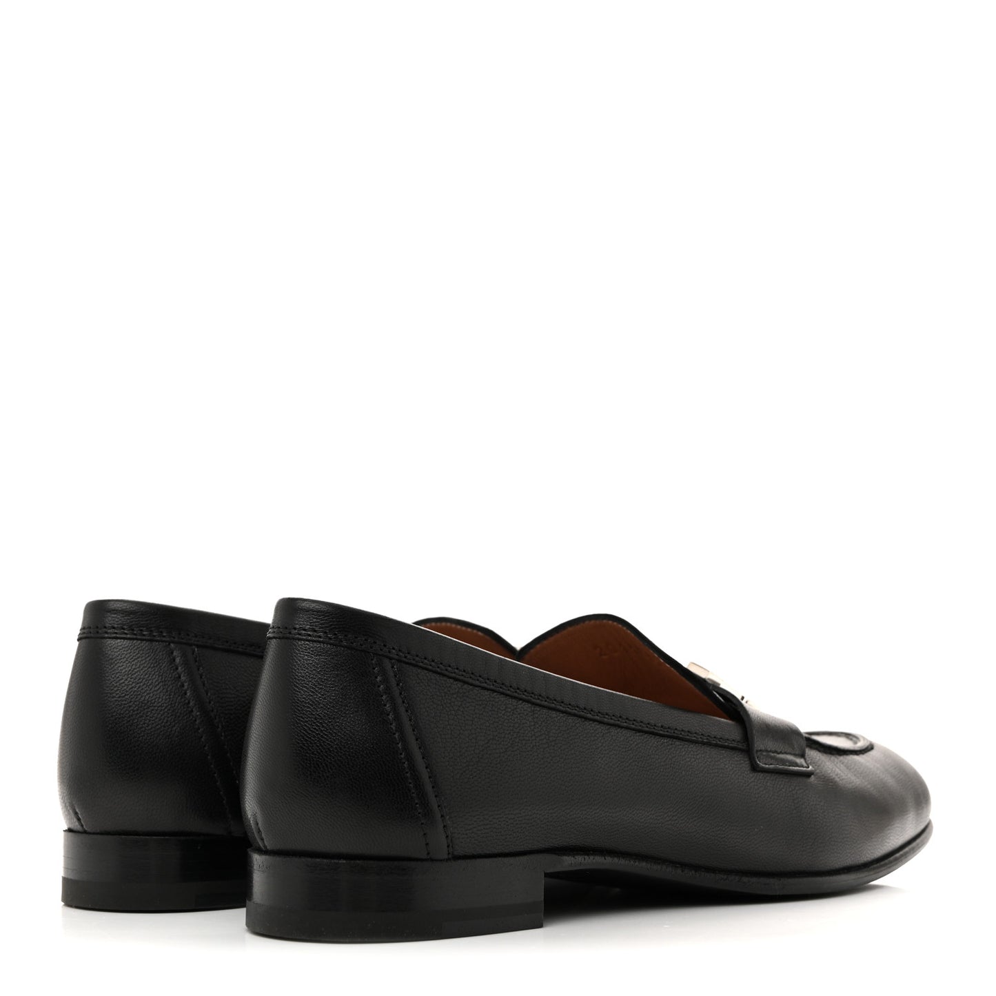 Goatskin Womens Paris Loafers 36.5 Black