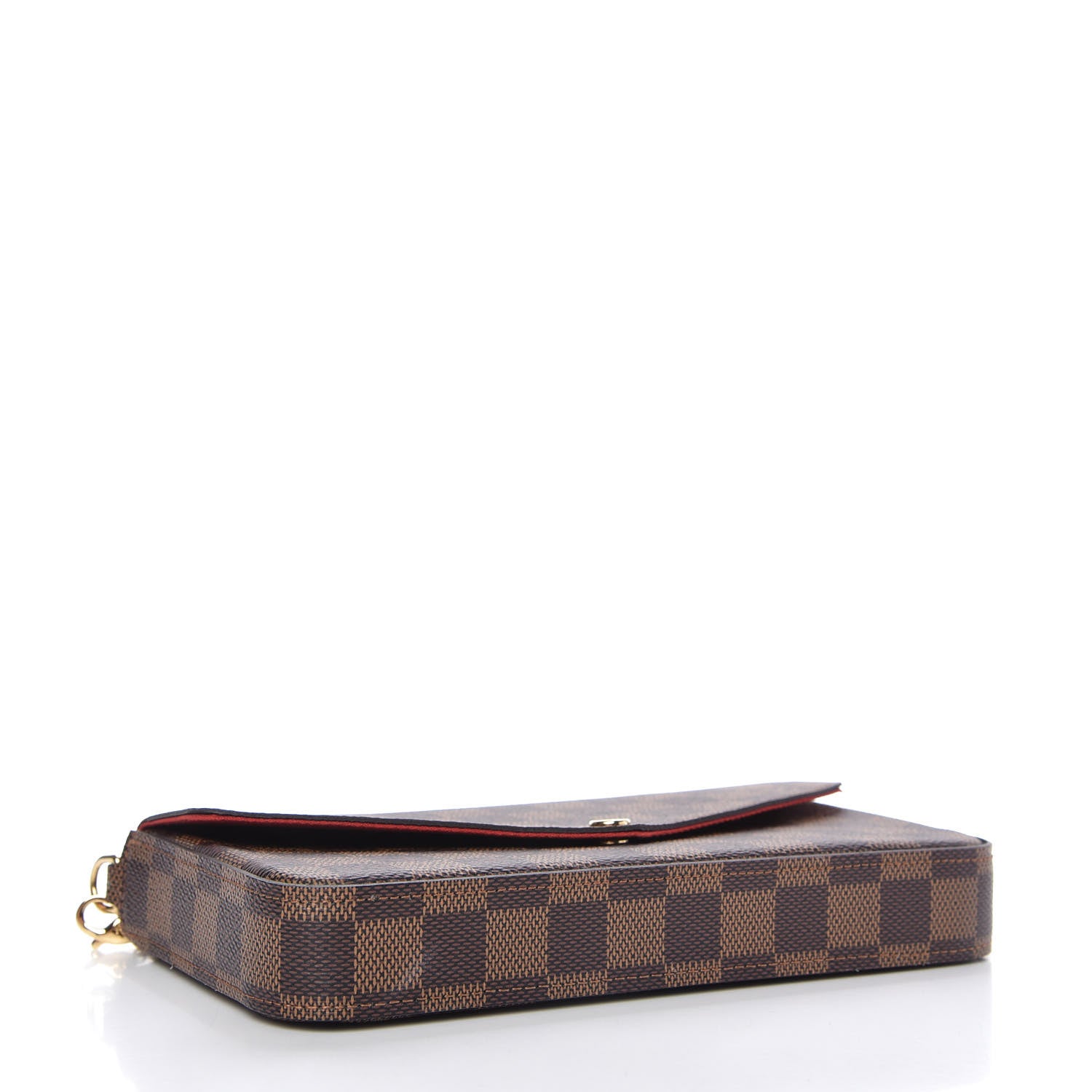 Louis Vuitton Damier Ebene Pochette Felicie Chain Wallet 4 of 11