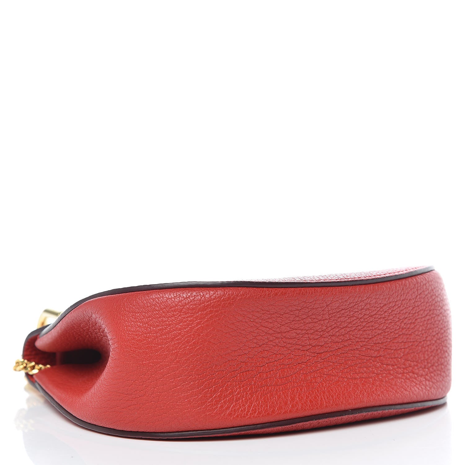 Chloe Grained Lambskin Mini Drew Shoulder Bag Plaid Red 4 of 12