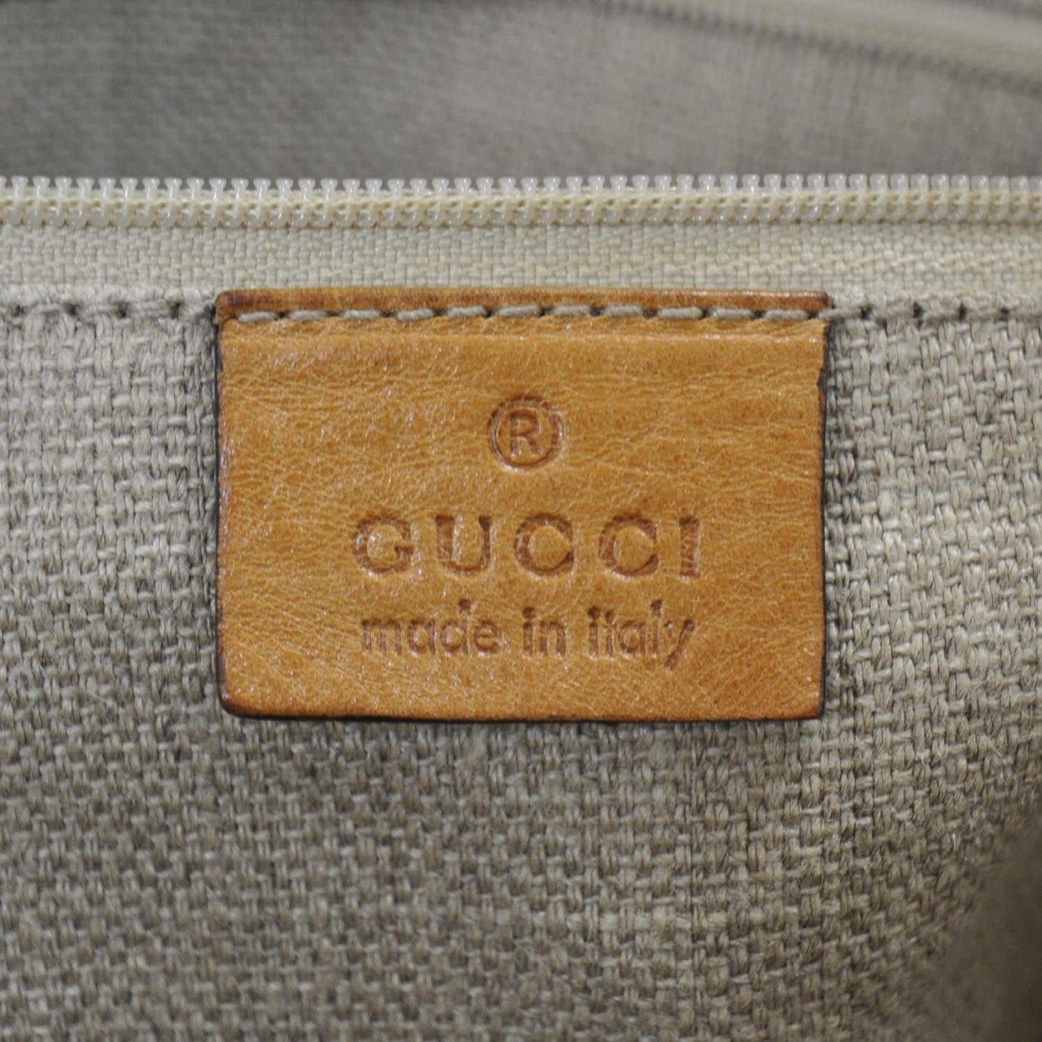 Gucci Calfskin Tattoo Heart Tribeca Messenger Bag Tan 8 of 9