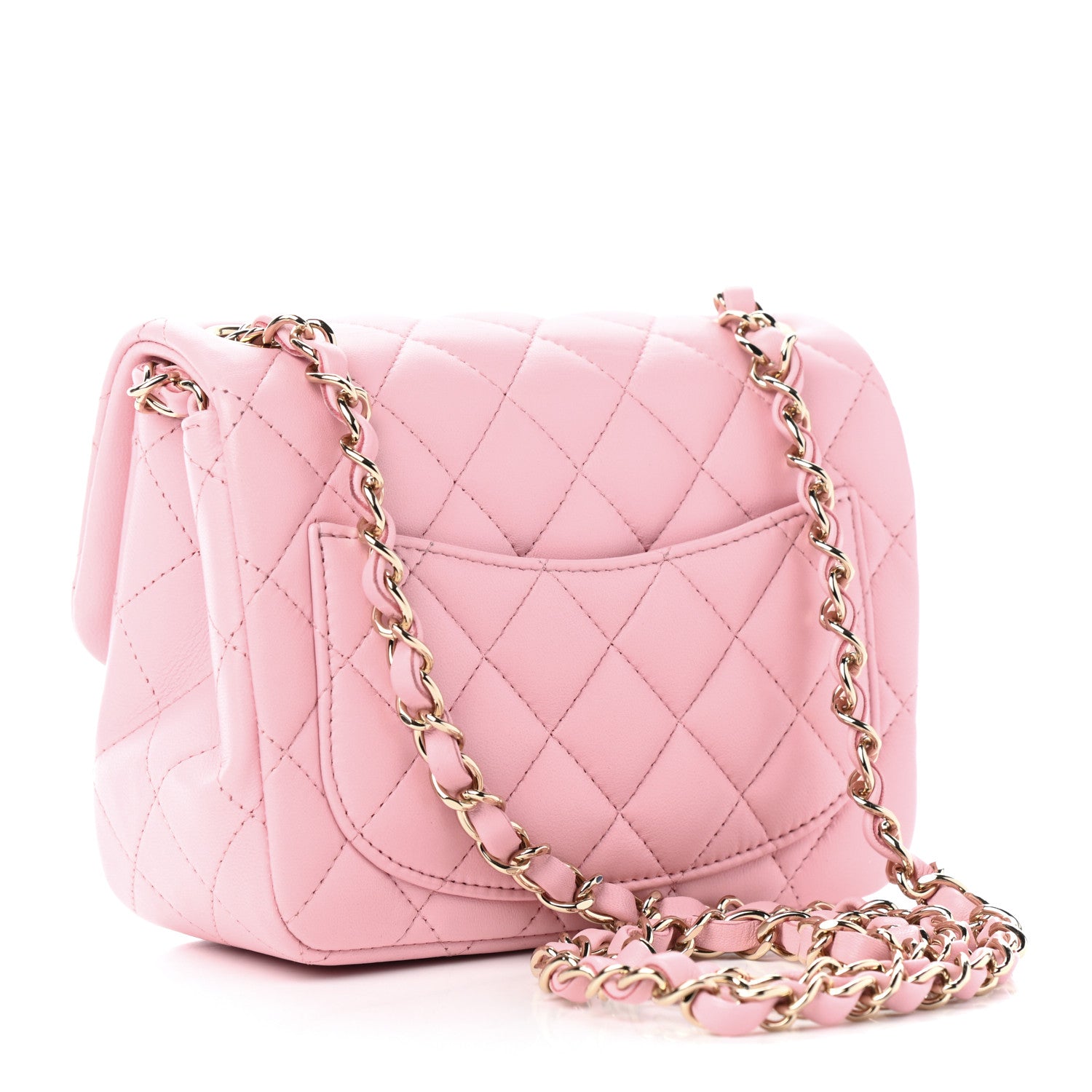 Chanel Lambskin Quilted Mini Square Flap Pink 2 of 6