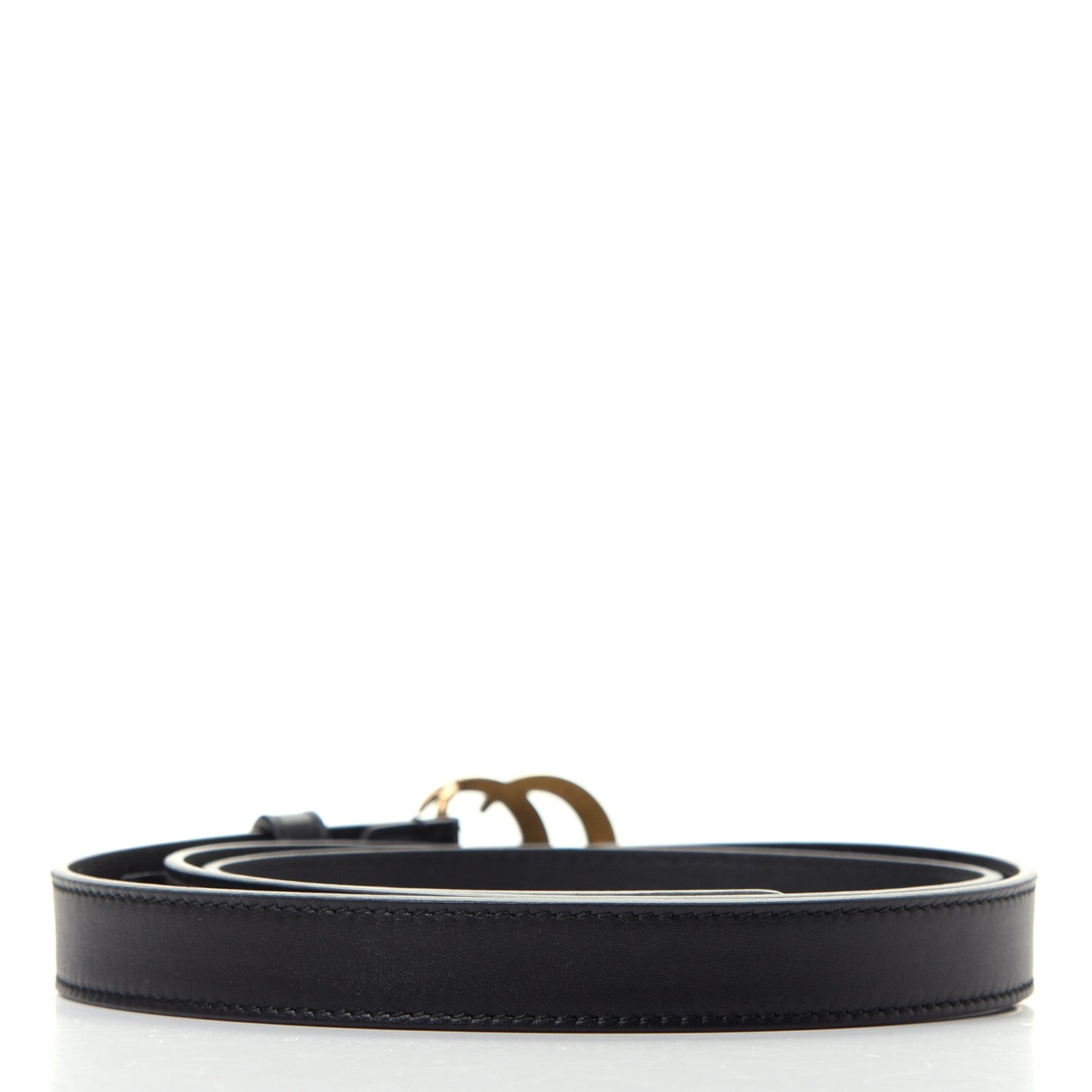 Gucci Calfskin Double G 20mm Belt 95 38 Black 2 of 6