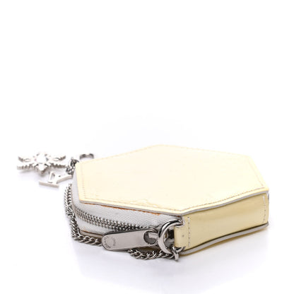 Louis Vuitton Vernis Folcon Snowflake Coin Purse MM Blanc Corail 4 of 9