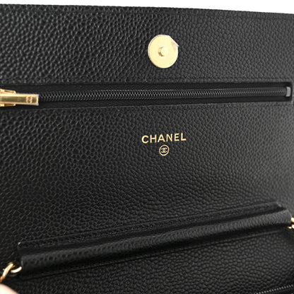 Chanel Caviar Quilted Wallet on Chain WOC Black 6 of 12