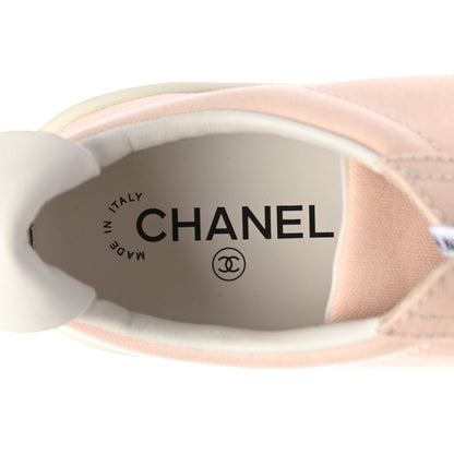 Chanel Canvas Womens Sneakers 38.5 Light Pink 7 of 9