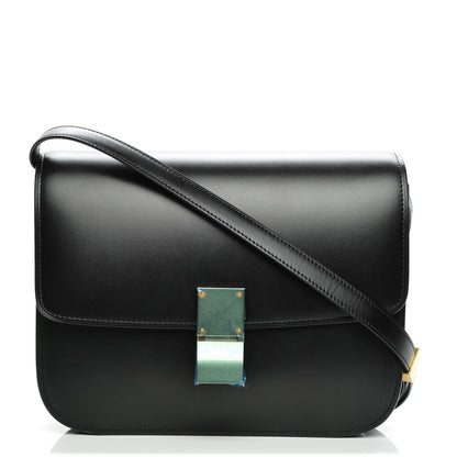 Celine Box Calfskin Medium Classic Box Flap Bag Black 1 of 7