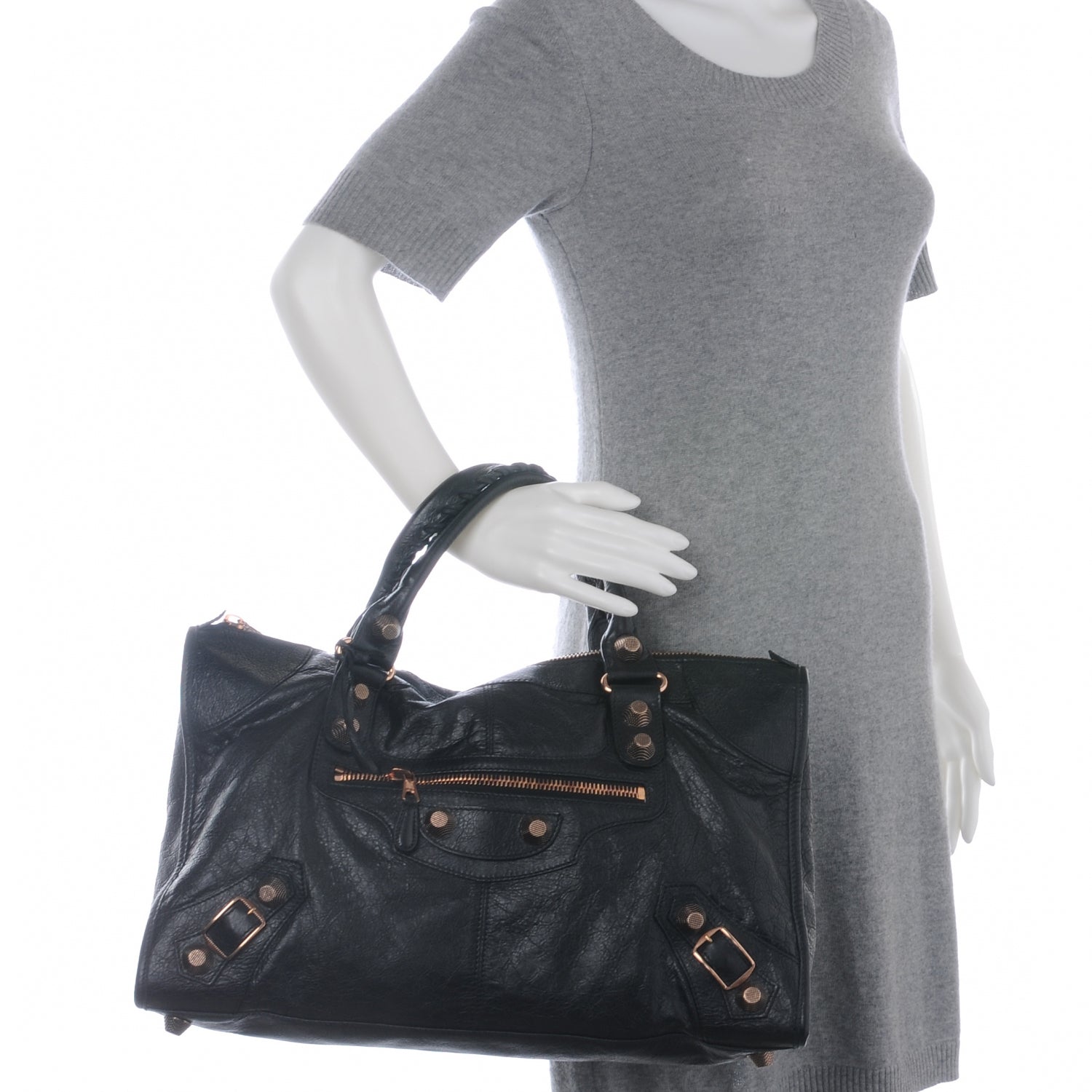 Balenciaga Agneau Giant 21 Rose Gold Hardware Work Black 2 of 9