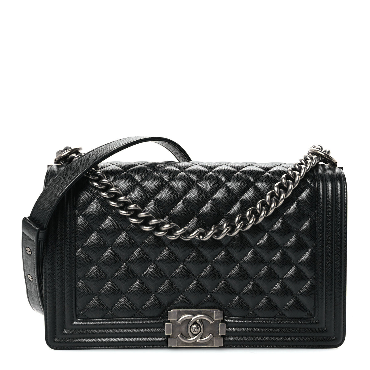 Caviar Quilted New Medium Boy Flap Black