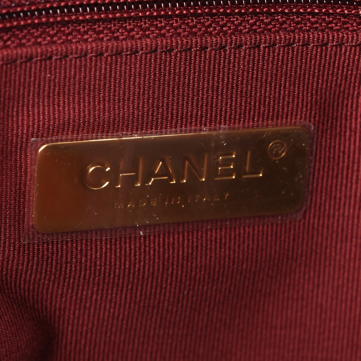 Lambskin Quilted Chanel 19 East West Shopping Bag Dark Brown