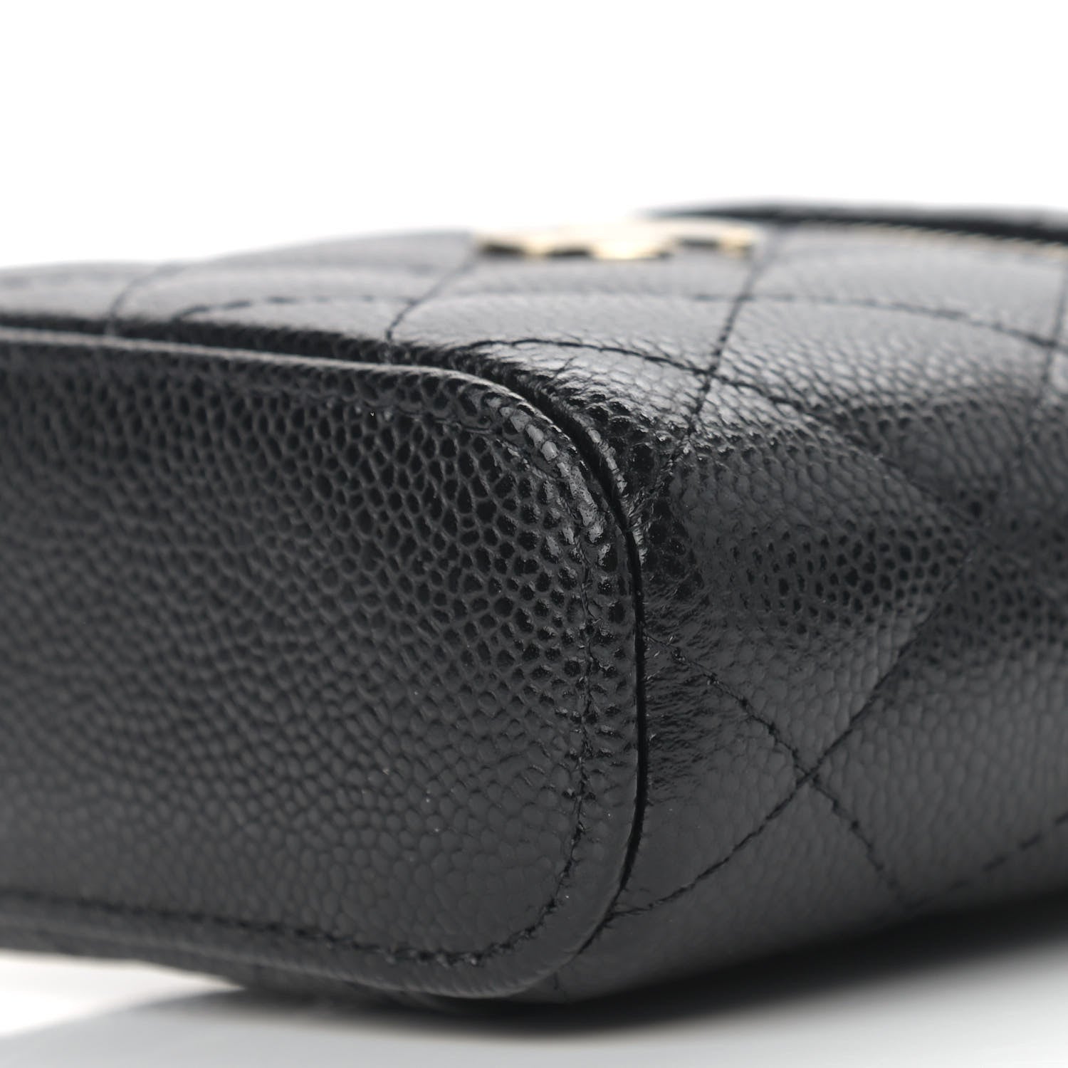 Chanel Caviar Quilted Small Handle With Care Vanity Case With Chain Black 9 of 9