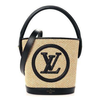 Louis Vuitton Raffia Petit Bucket Black 1 of 9