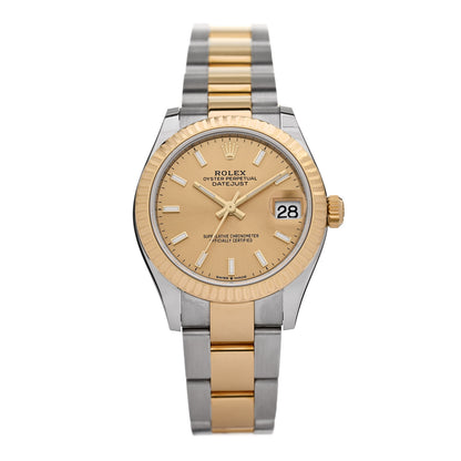 Rolex Stainless Steel 18K Yellow Gold 31mm Oyster Perpetual Datejust Watch Champagne 278273 1 of 5