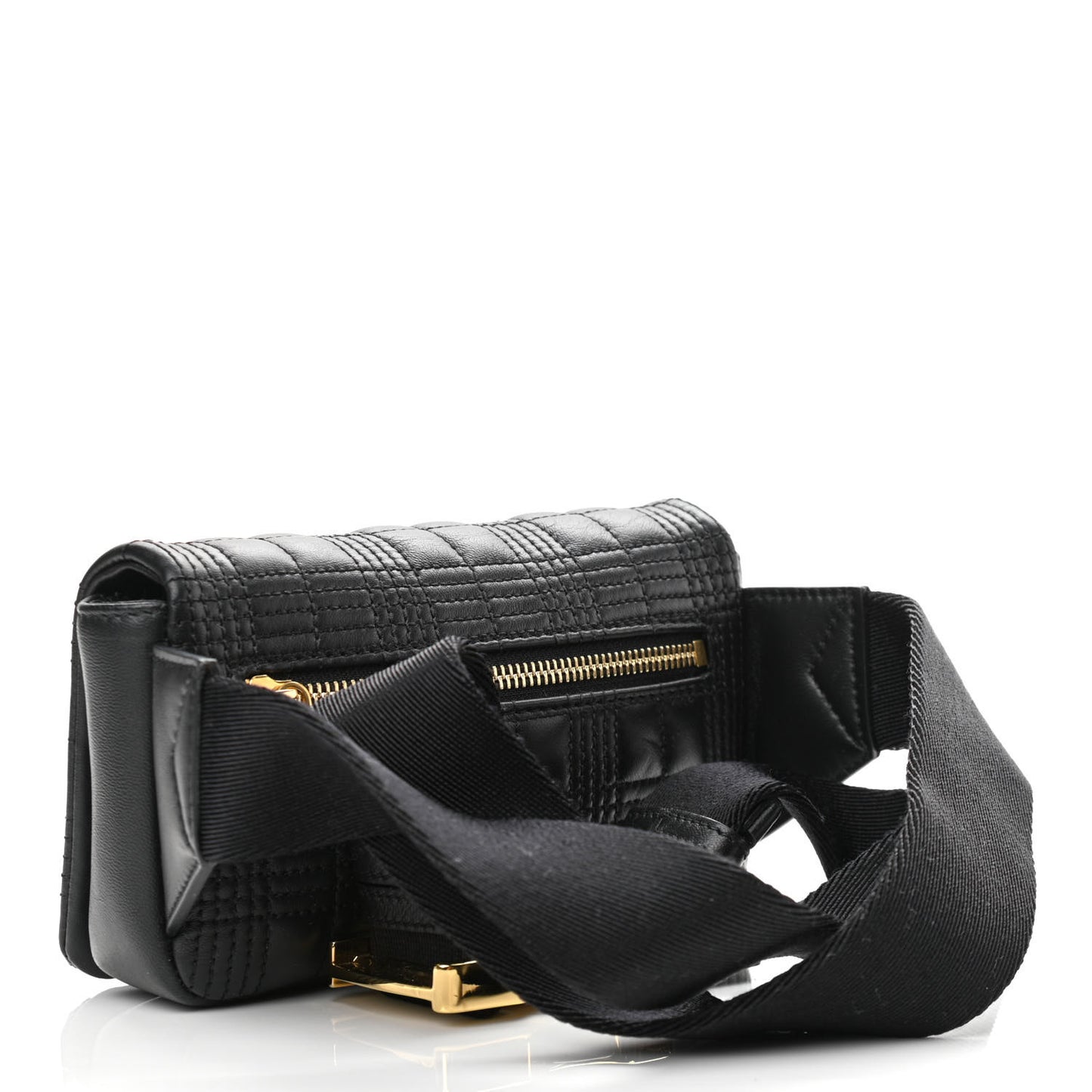 Lambskin Quilted Lola Bum Bag Black