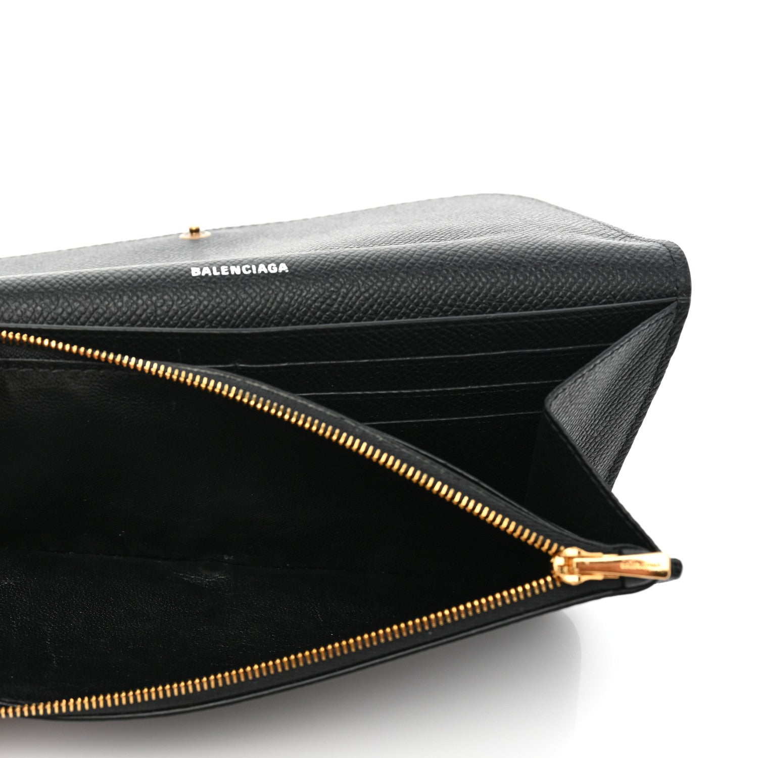 Balenciaga Grained Calfskin BB Thin Money Wallet Black 5 of 14