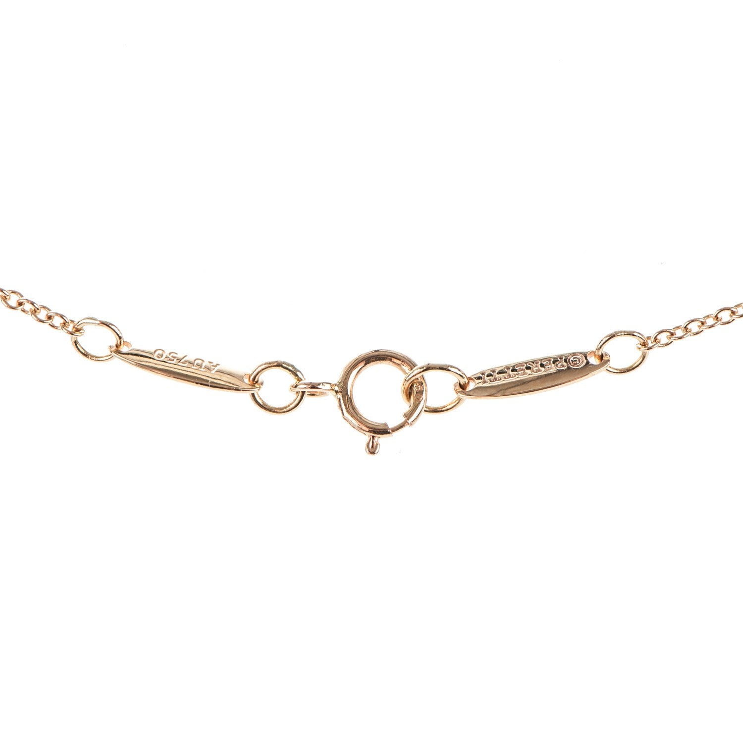 Tiffany 18K Yellow Gold Diamond .24ct Elsa Peretti Diamonds by the Yard Pendant Necklace 5 of 6