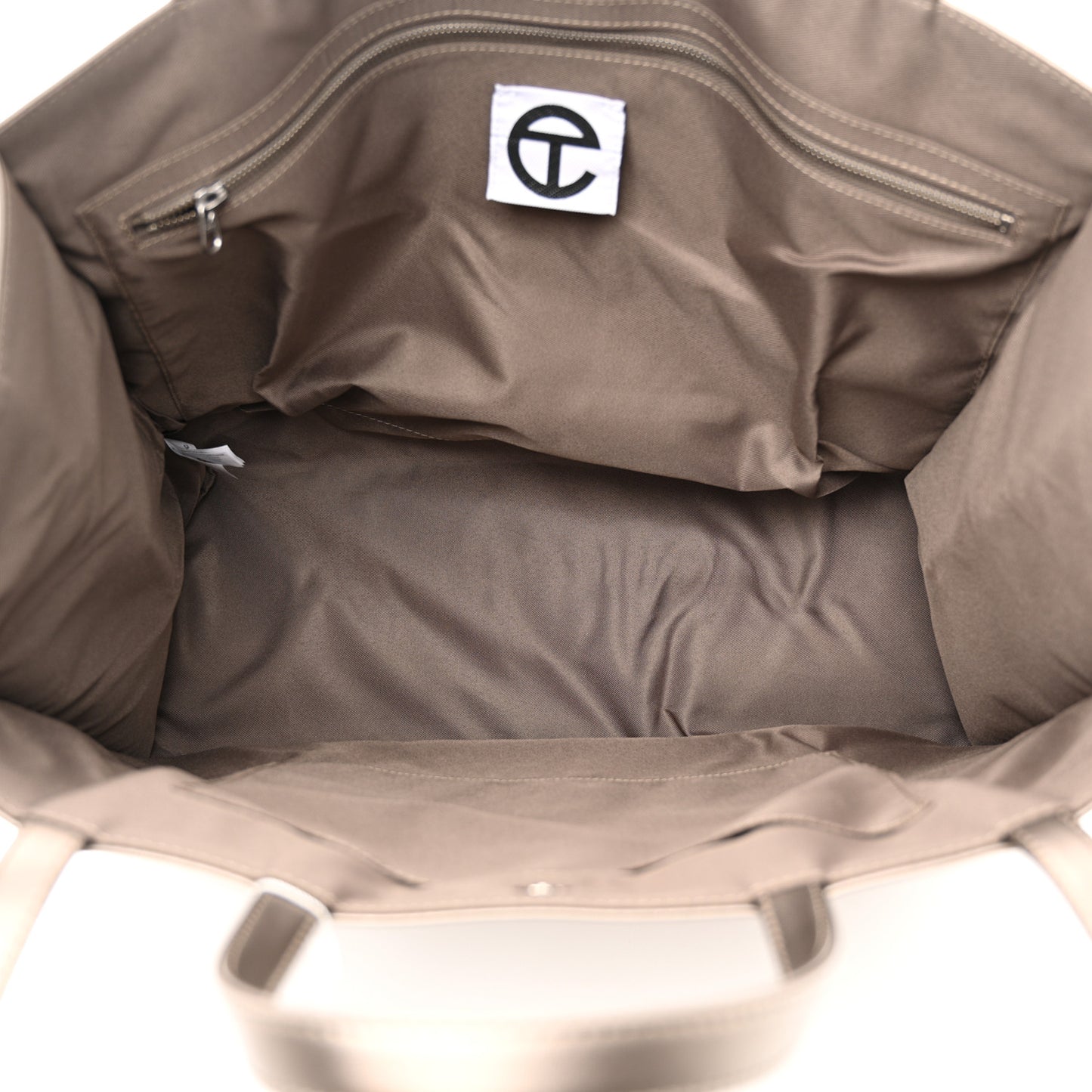 Metallic Vegan Leather Large Shopping Bag Bronze