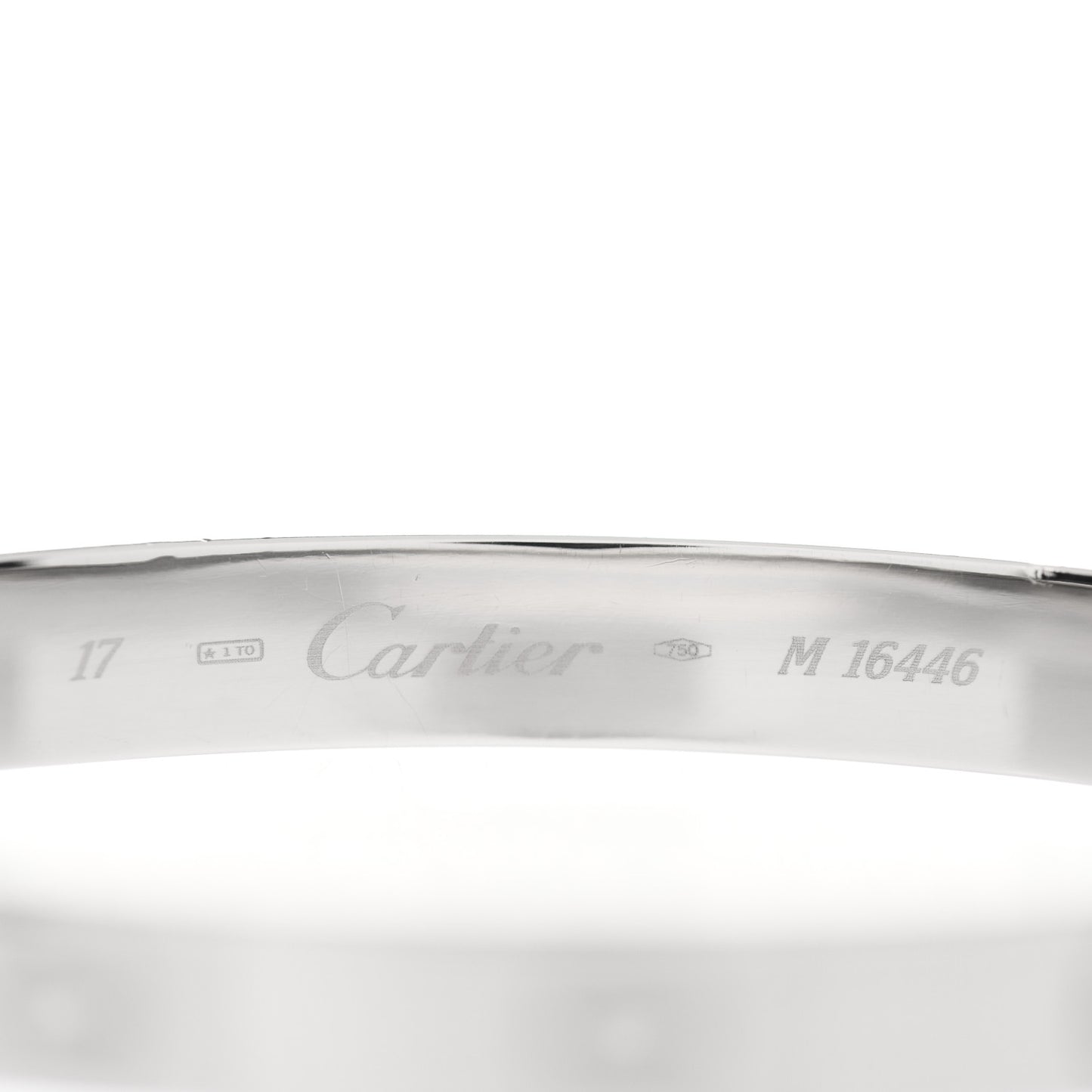 18K White Gold LOVE Bracelet 17