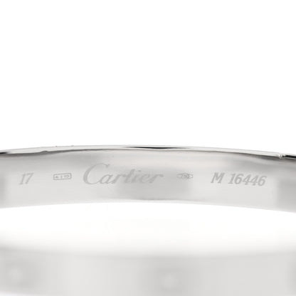 Cartier 18K White Gold LOVE Bracelet 17 4 of 4