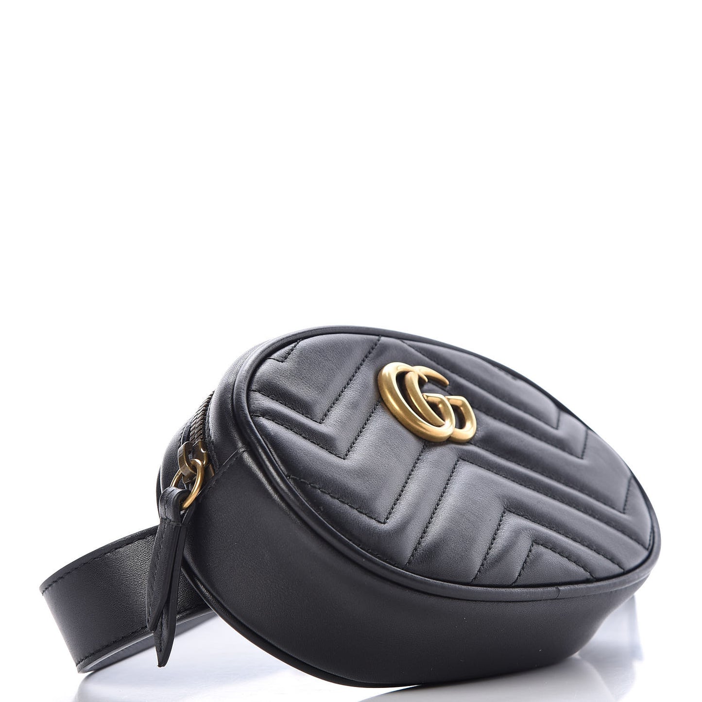 Calfskin Matelasse GG Marmont Belt Bag 85 34 Black