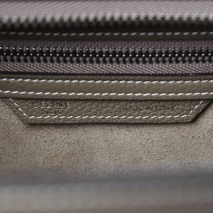Celine Drummed Calfskin Micro Luggage Souris 6 of 10