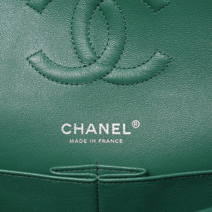 Chanel Lambskin Quilted Medium Double Flap Green 6 of 13