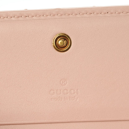 Gucci Calfskin Matelasse GG Marmont Card Case Wallet Perfect Pink 6 of 9