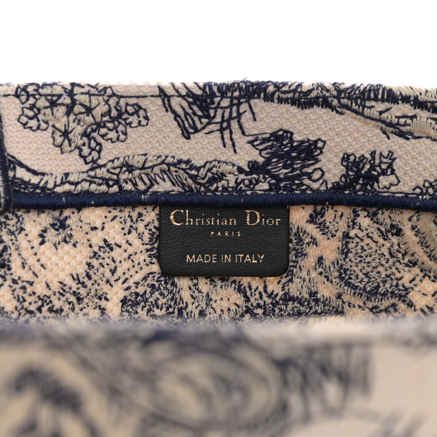 Christian Dior Canvas Embroidered Medium Dioriviera Toile De Jouy Book Tote Blue 6 of 11