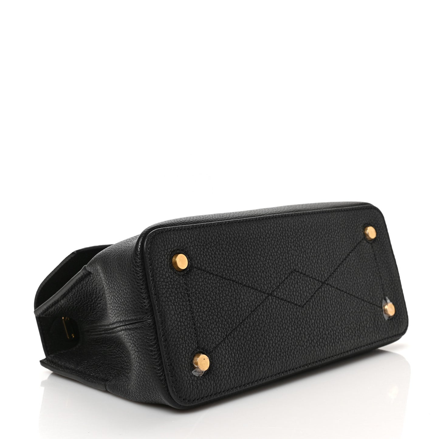 Small Classic Grain Calfskin Mini Seaton Black