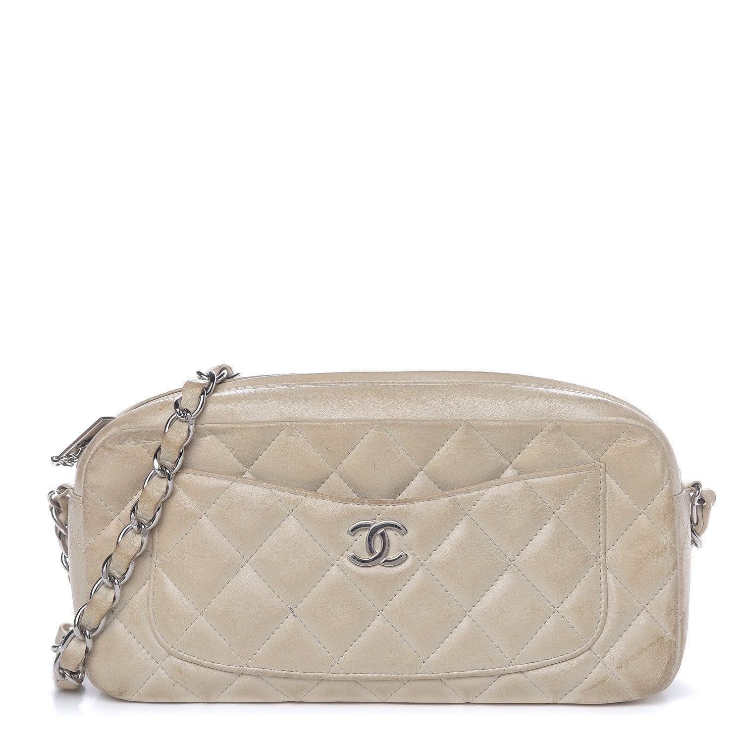 Chanel Lambskin Quilted Timeless Camera Case White 1 of 19