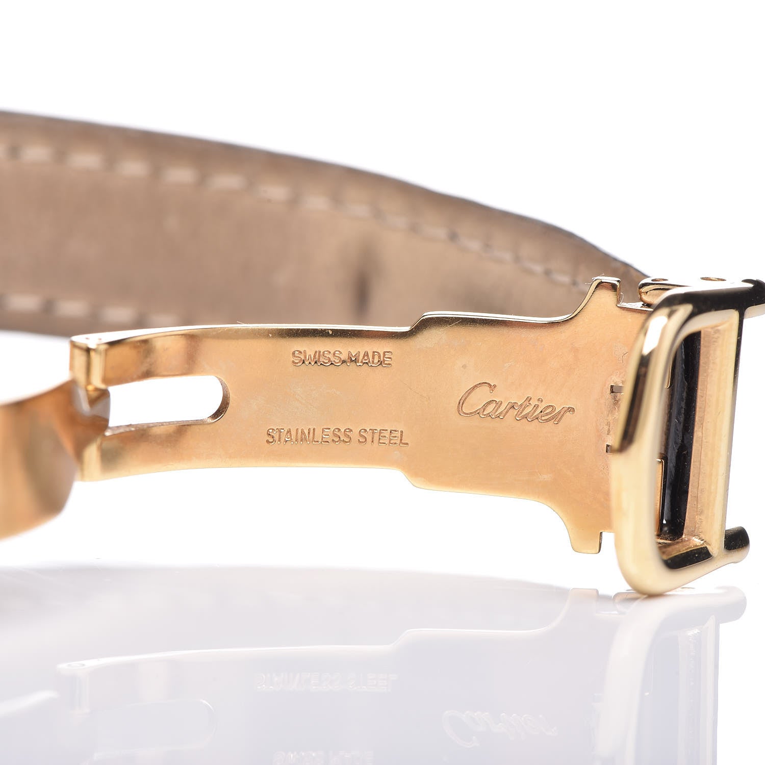 Cartier Sterling Silver Vermeil Calfskin 26mm Must De Cartier Quartz Watch 10 of 10