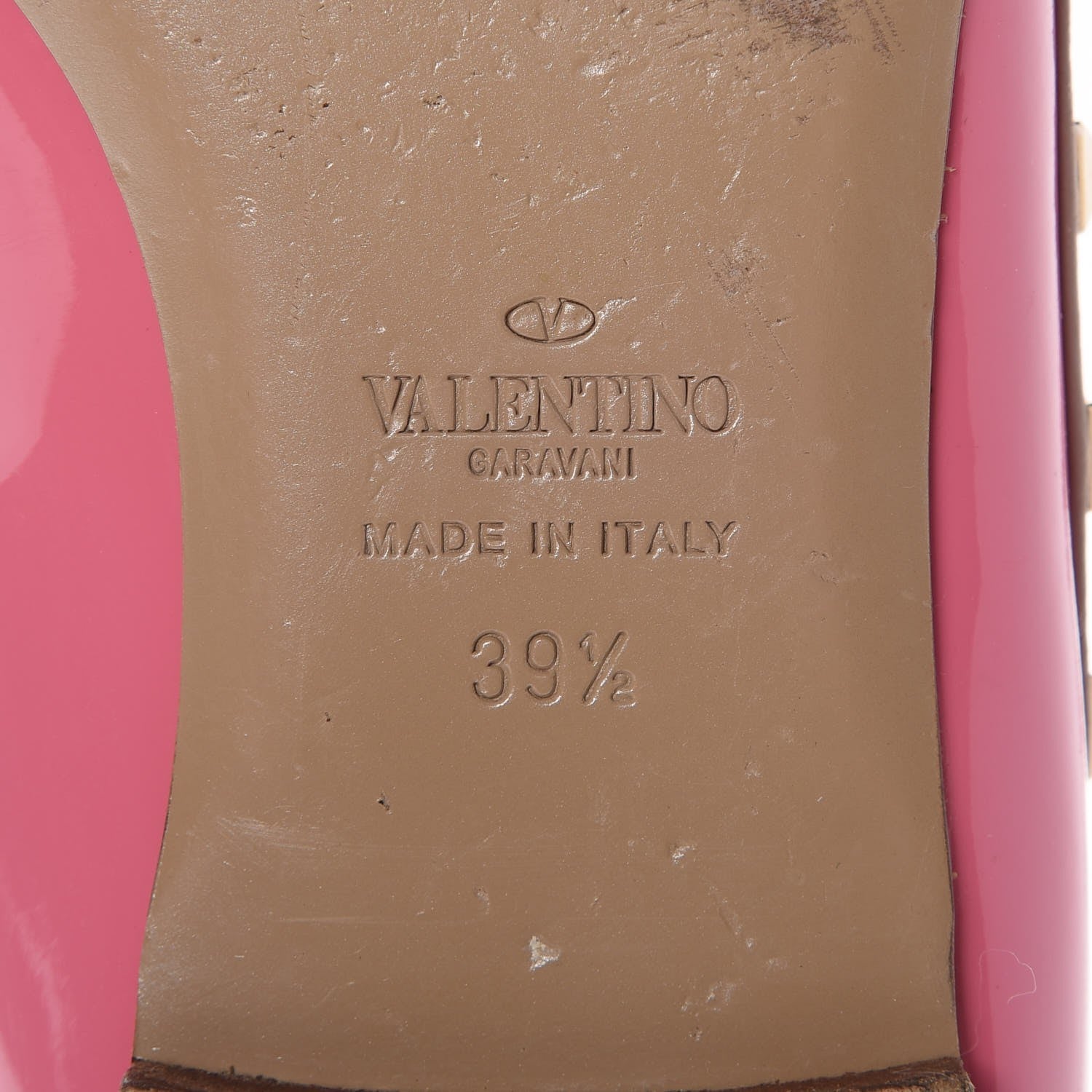 Valentino Garavani Patent Nappa Rockstud Ballerina Flats 39.5 Ninphea Poudre 8 of 20