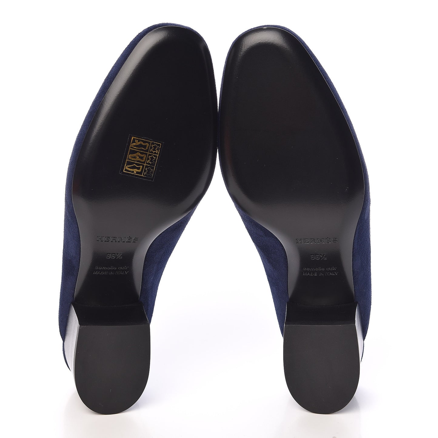Suede Goatskin Paradis Mule 36.5 Bleu Diplomatique