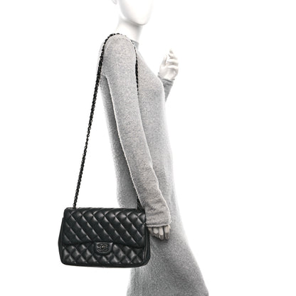 Chanel Lambskin Quilted Jumbo Double Flap So Black 2 of 10