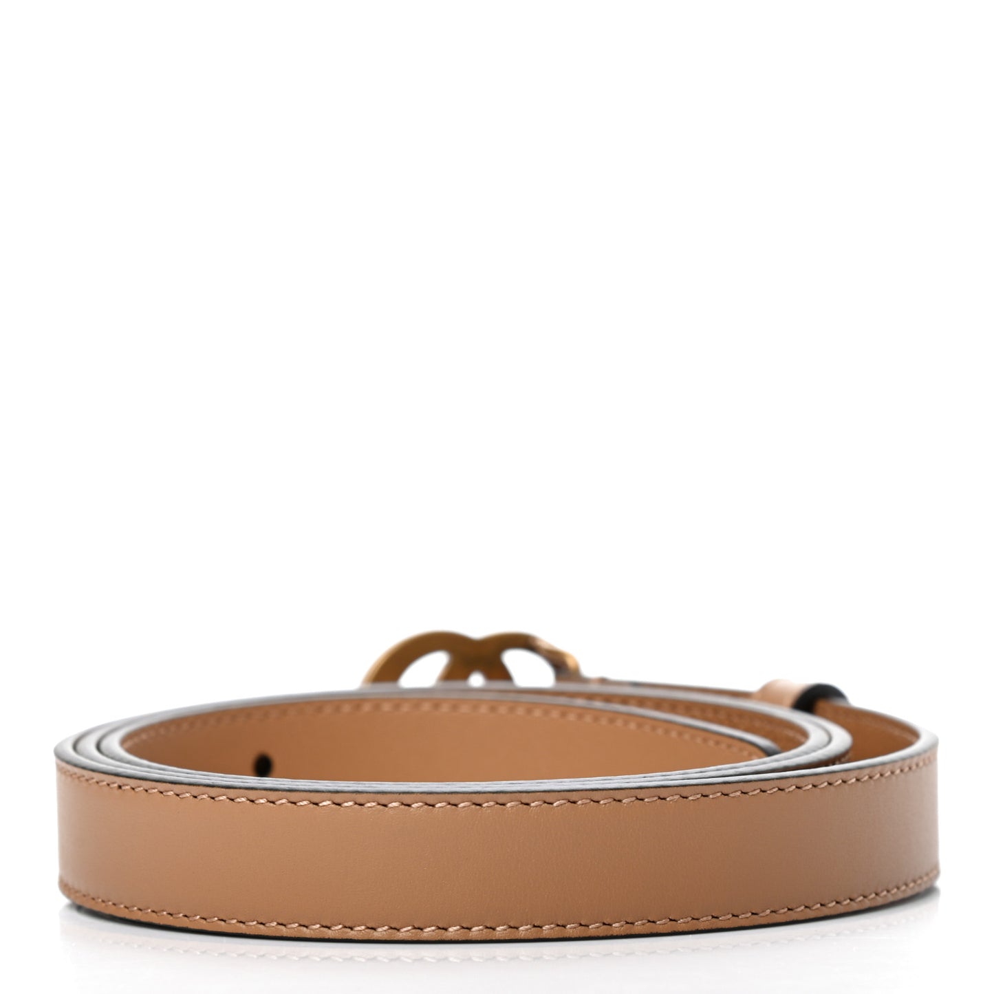 Moon Calfskin Double G 20mm Belt 95 38 Natural Tan