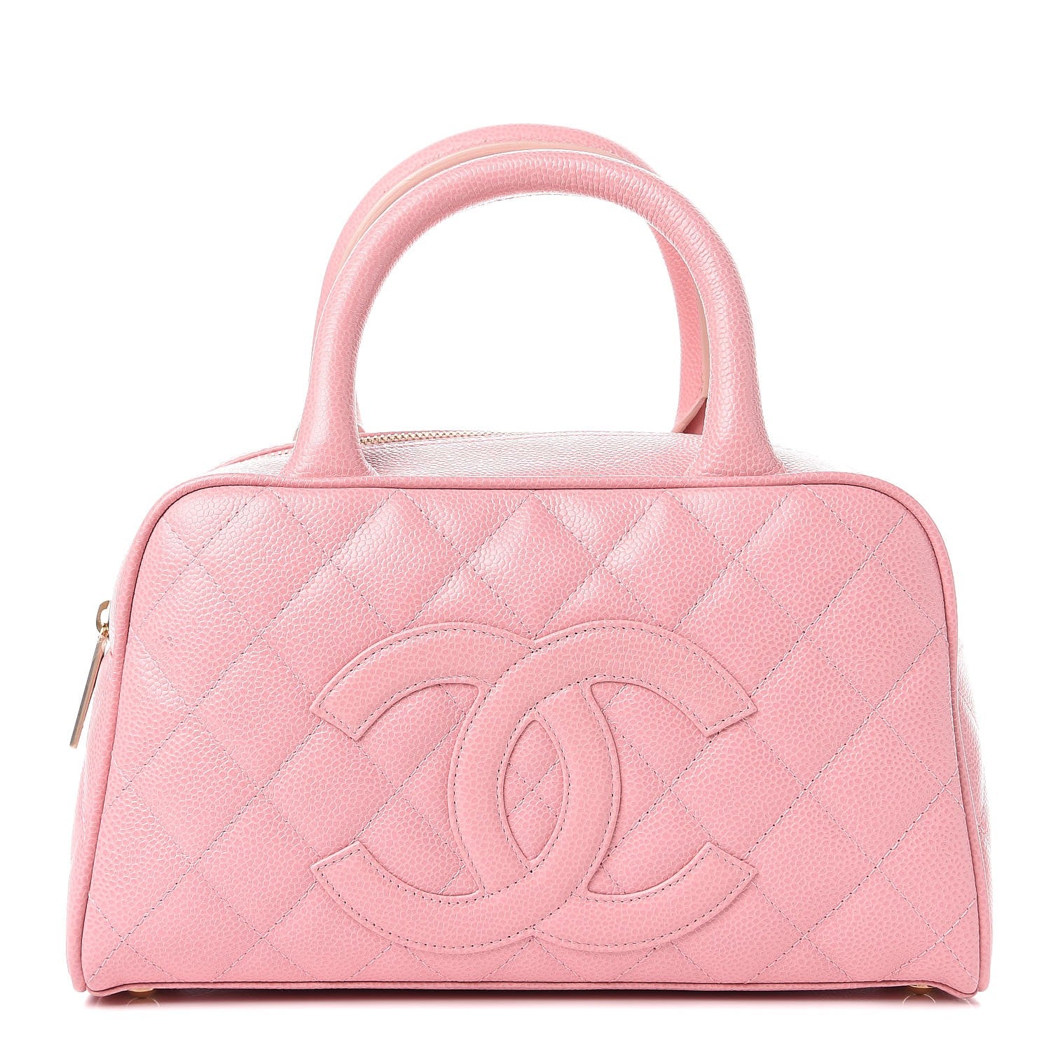 Chanel Caviar Quilted Small Bowler Pink 1 of 8