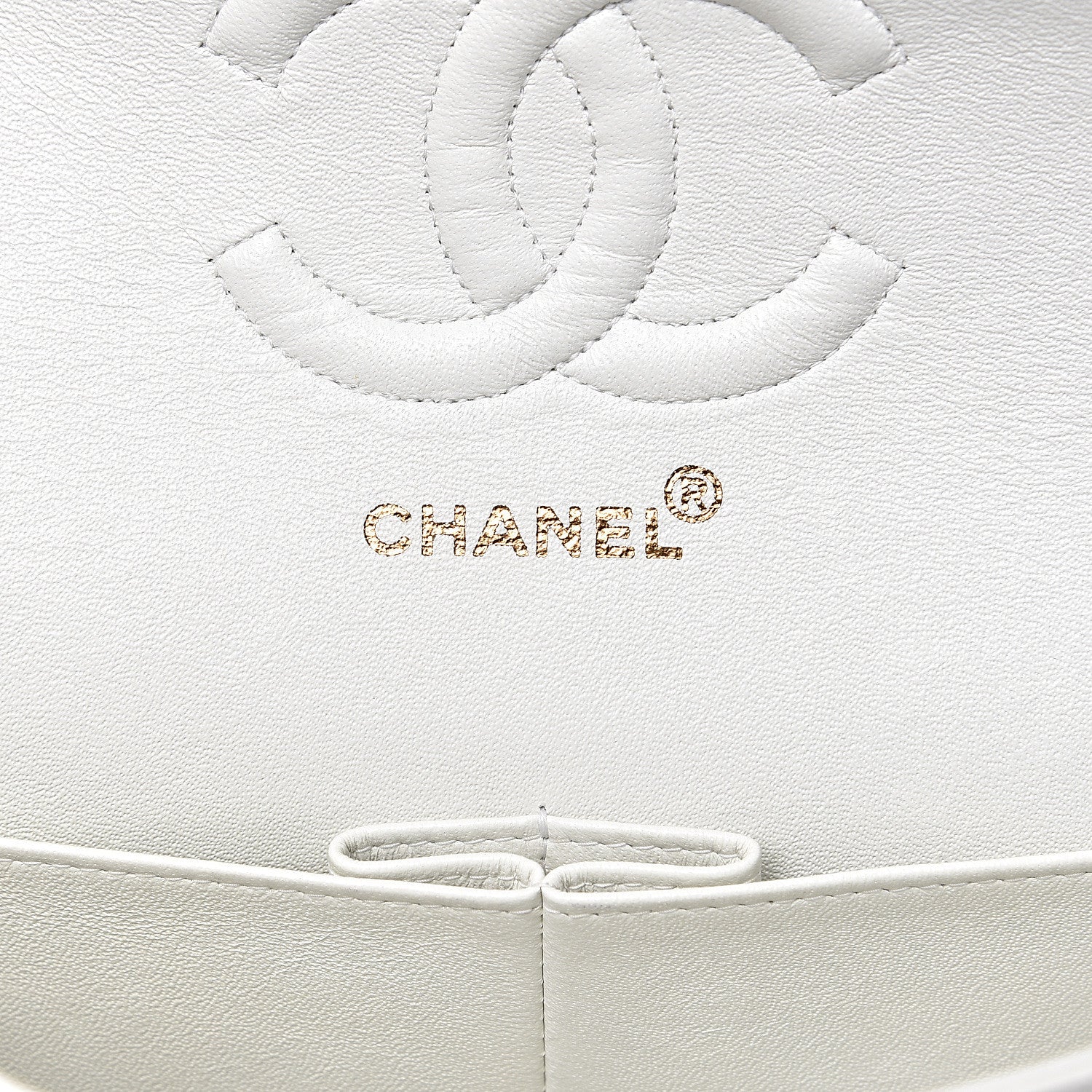Chanel Lambskin Quilted Medium Double Flap White 5 of 18