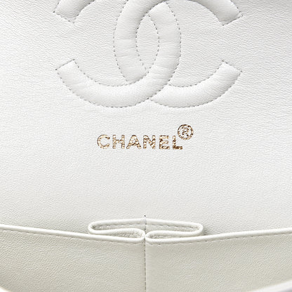 Chanel Lambskin Quilted Medium Double Flap White 5 of 18