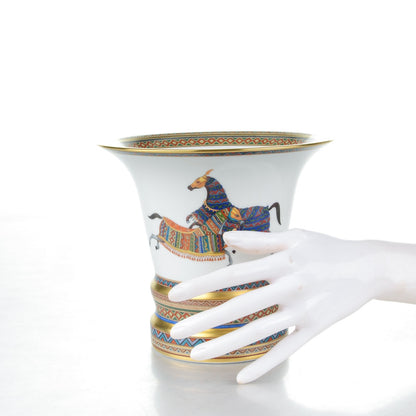 Hermes Porcelain Large Cheval D'Orient Vase 2 of 6